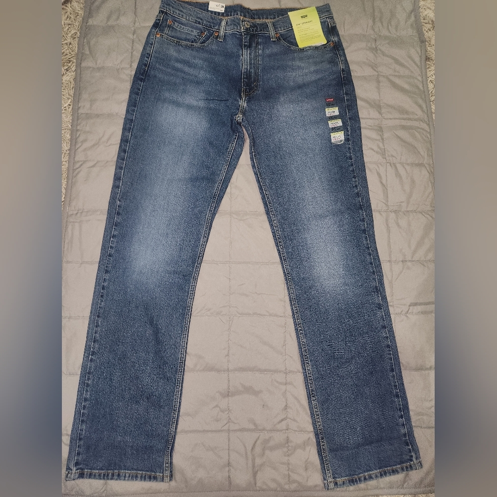 Levi's Men's 514 1537 Straight 34x34 ~Goth Twist Blue ~ADV FLEX STRETCH NWT $70